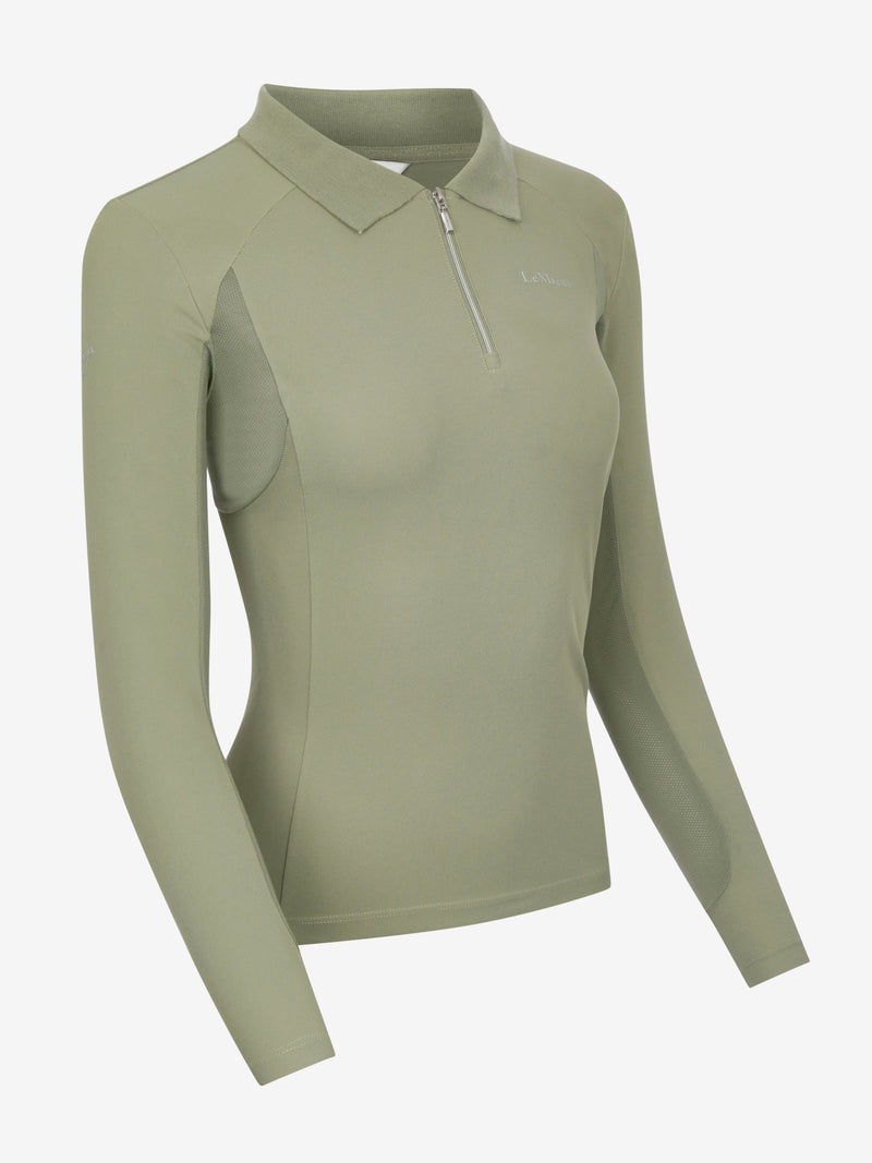 Indlæs billede i Gallery Viewer, SS24 LM Long Sleeve Sport Polo Shirt, Fern
