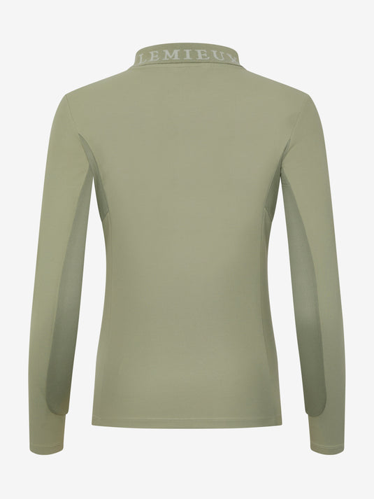 SS24 LM Long Sleeve Sport Polo Shirt, Fern
