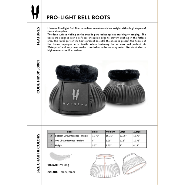 Indlæs billede i Gallery Viewer, Horsena Pro-Light Bell Boots
