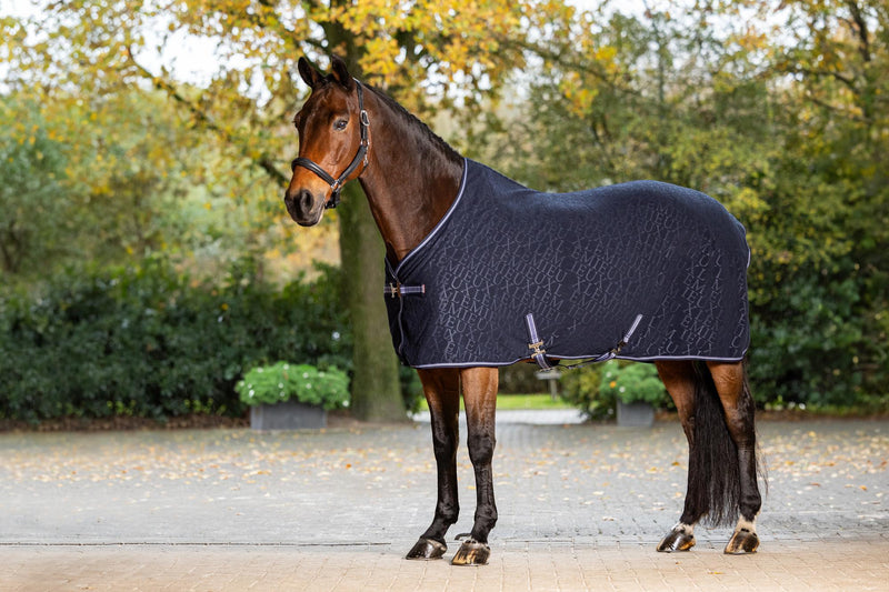 Indlæs billede i Gallery Viewer, LM(F) CORE Arika Monogram Fleece Rug Navy
