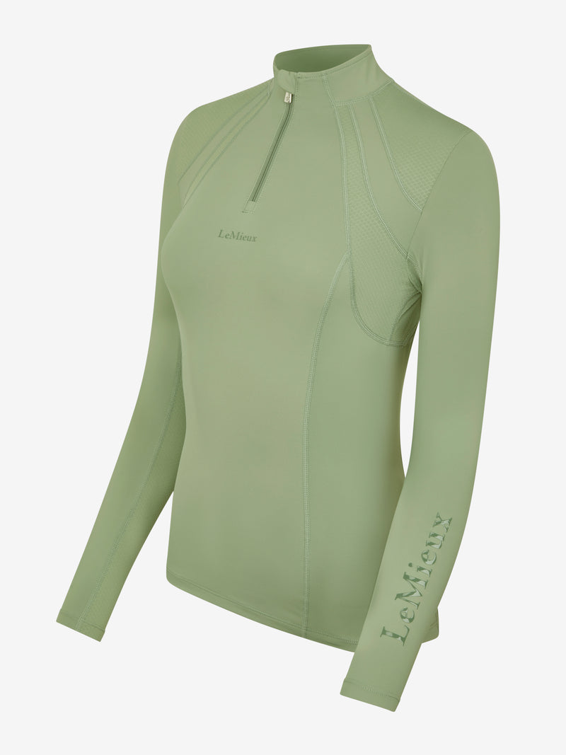 Indlæs billede i Gallery Viewer, SS24 LM Mia Mesh Long Sleeve Base Layer, Thyme
