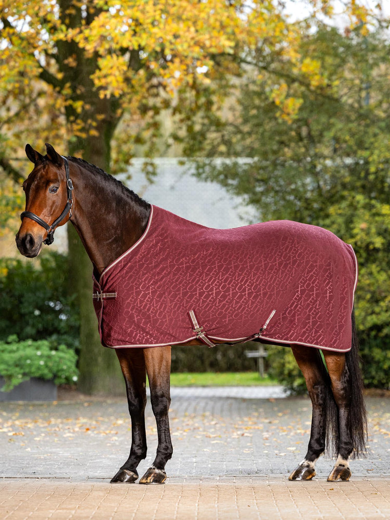 Indlæs billede i Gallery Viewer, LM(F) CORE Arika Monogram Fleece Rug Burgundy
