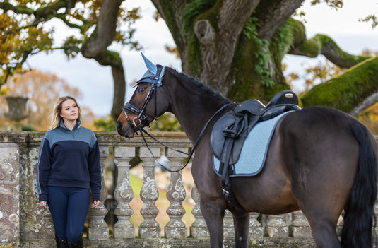 AW24 Suede Dressage Square Glacier