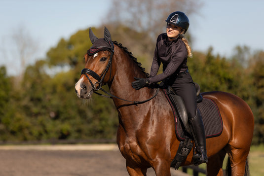 AW24 Suede Dressage Square Cinder