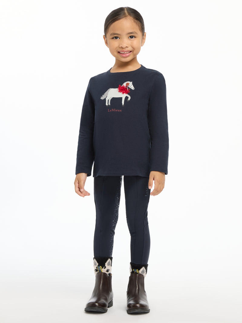 Indlæs billede i Gallery Viewer, AW24 Mini Jessie Long Sleeve Top Navy
