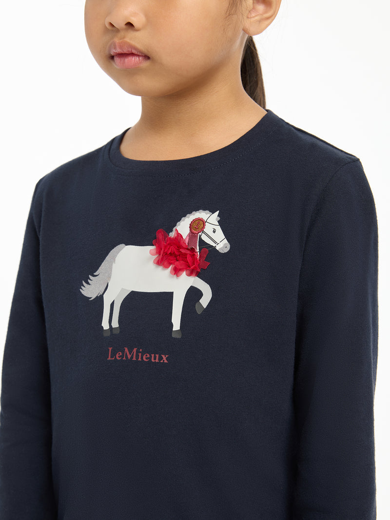 Indlæs billede i Gallery Viewer, AW24 Mini Jessie Long Sleeve Top Navy
