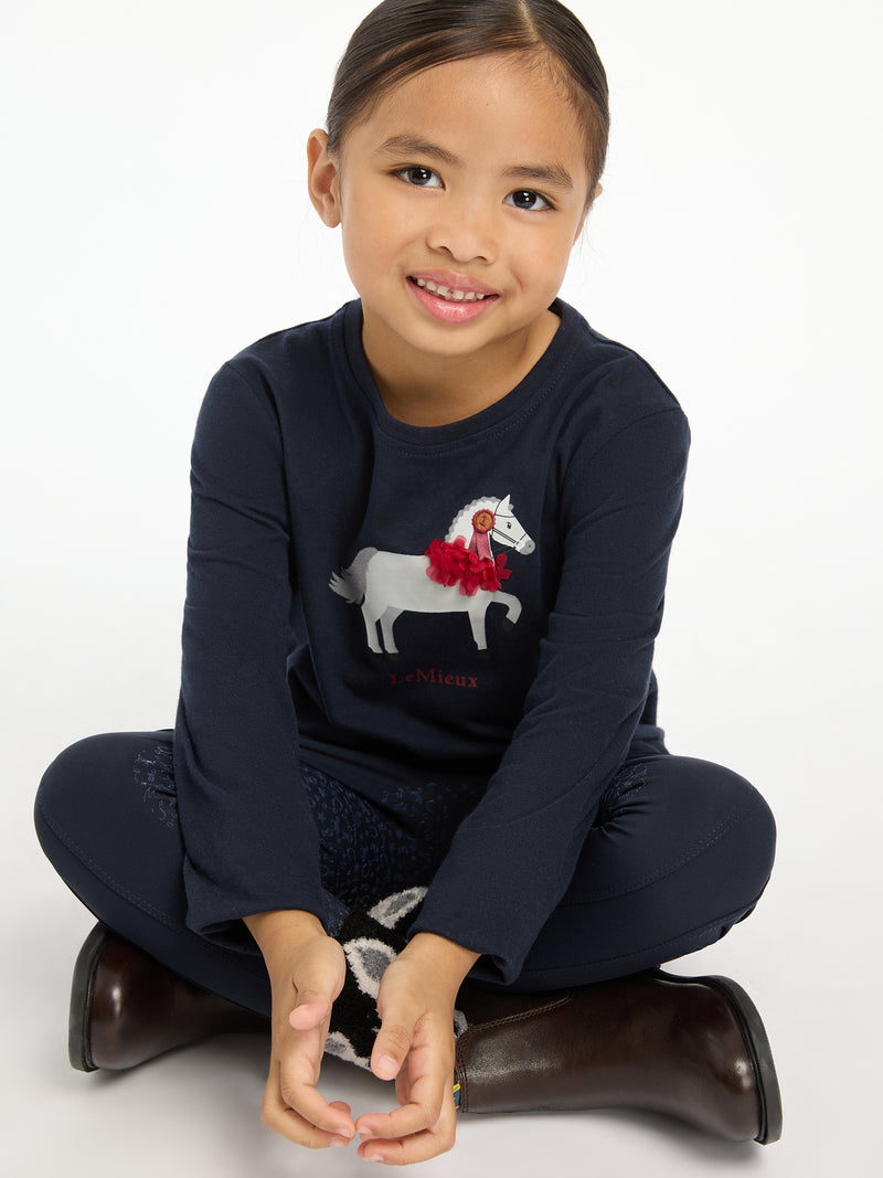 Indlæs billede i Gallery Viewer, AW24 Mini Jessie Long Sleeve Top Navy

