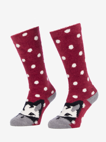 LM Fluffy Character Socks Razzle