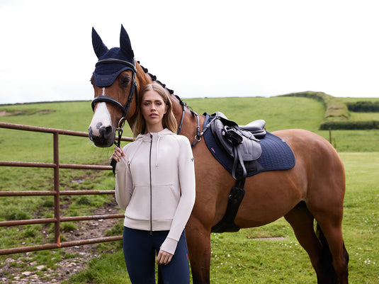 SS25 Tabi Tech Zip Through Hoodie Stone