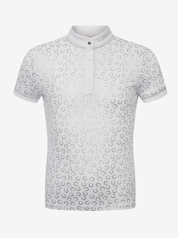 Indlæs billede i Gallery Viewer, SS25 Mini Bella Show Shirt White/Horseshoes
