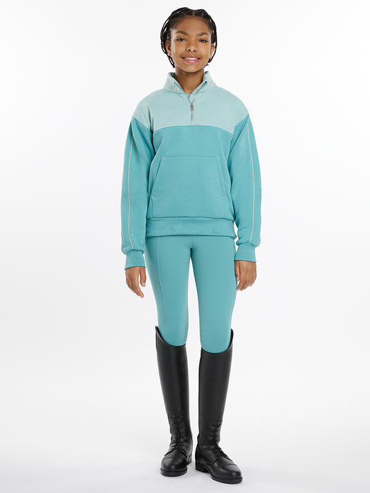 SS25 Young Rider Kate Quarter Zip Sweat Lagoon