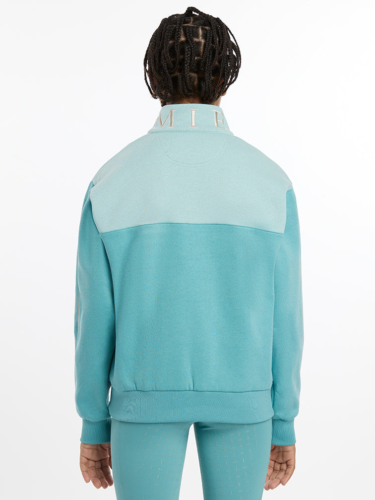 Indlæs billede i Gallery Viewer, SS25 Young Rider Kate Quarter Zip Sweat Lagoon
