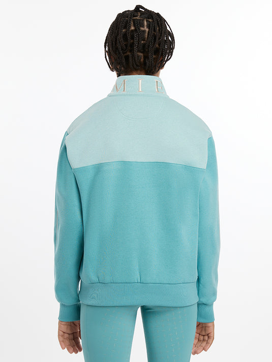 SS25 Young Rider Kate Quarter Zip Sweat Lagoon