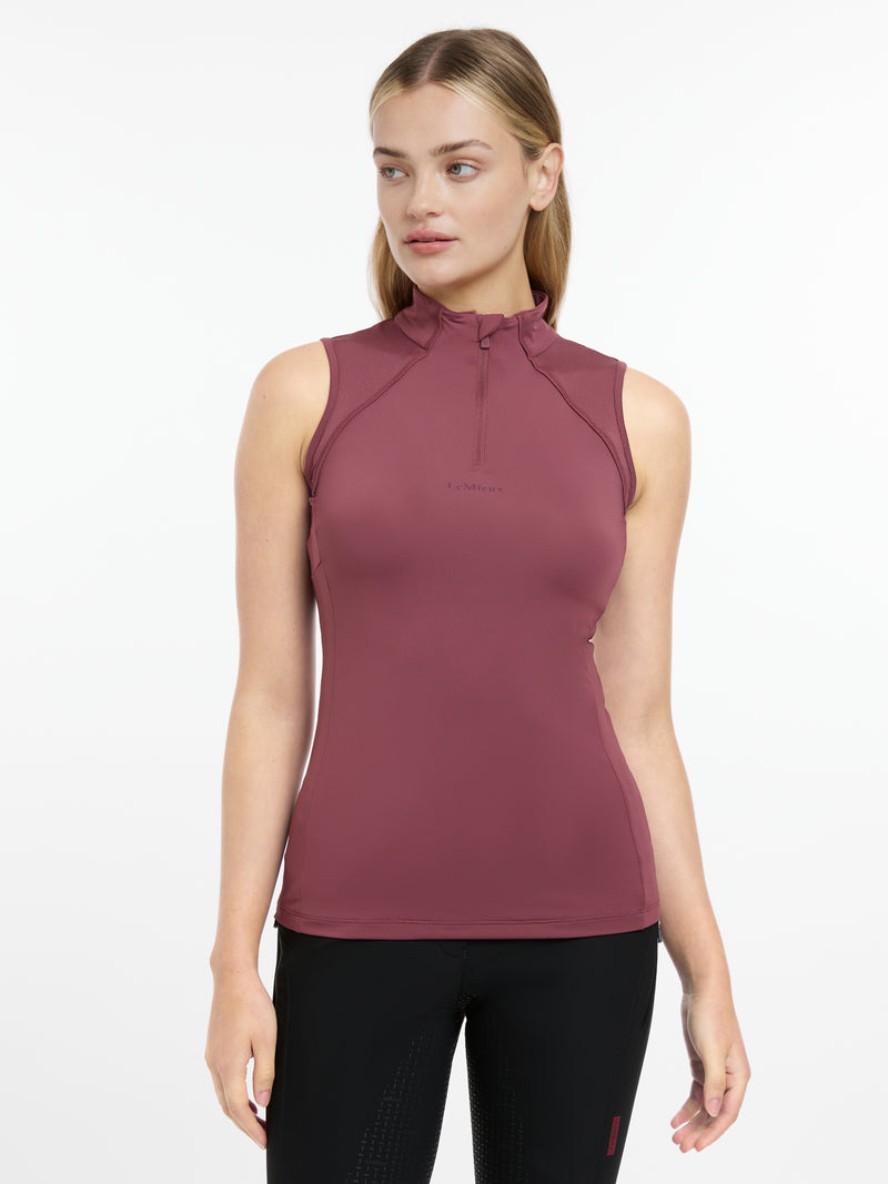 Indlæs billede i Gallery Viewer, SS25 Maria Mesh Sleeveless Baselayer Rosewood
