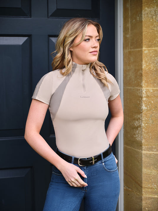 SS25 Maria Mesh Short Sleeve Baselayer Almond