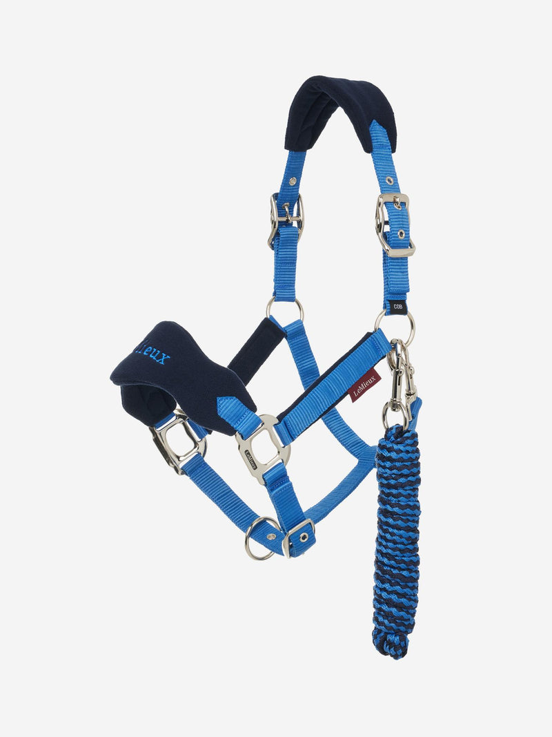 Indlæs billede i Gallery Viewer, LM CORE Vogue Headcollar &amp; Leadrope Benetton Blue
