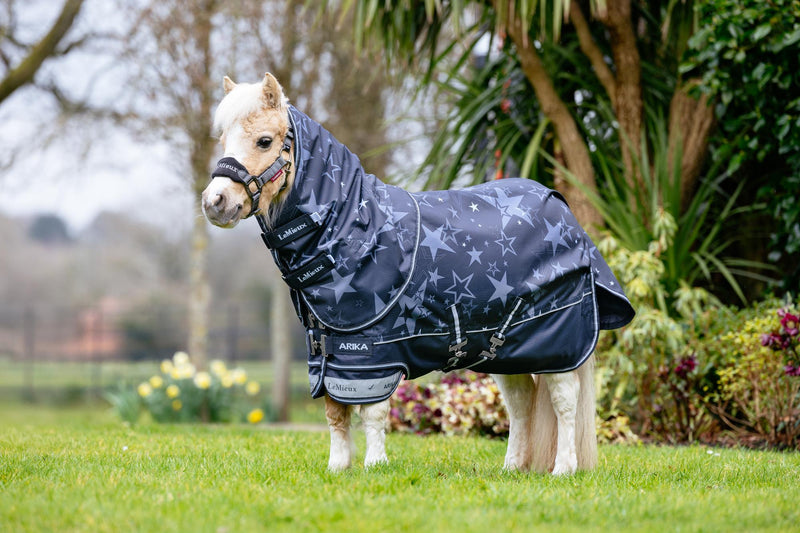 Indlæs billede i Gallery Viewer, AW25 LM Arika Star 200g Turnout Rug Navy
