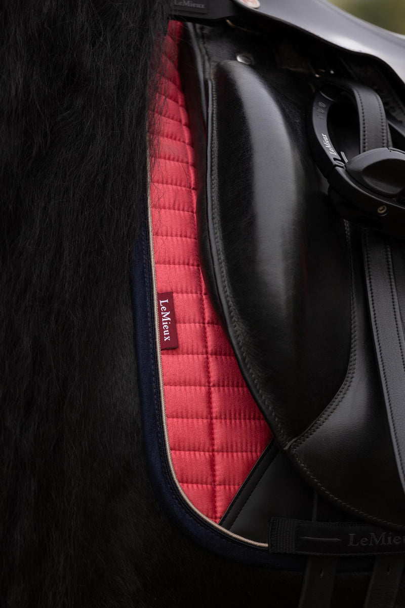 Indlæs billede i Gallery Viewer, AW25 LM Suede Dressage Square Cranberry
