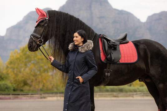 AW25 LM Suede Dressage Square Cranberry