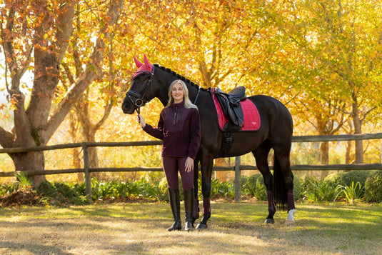 AW25 LM Loire Classic Dressage Square Cranberry