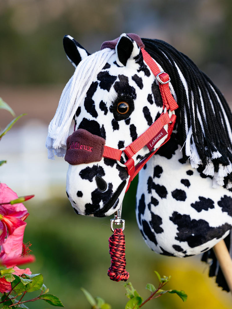 Indlæs billede i Gallery Viewer, AW25 LM Hobby Horse Vogue Headcollar &amp; Leadrope Cranberry
