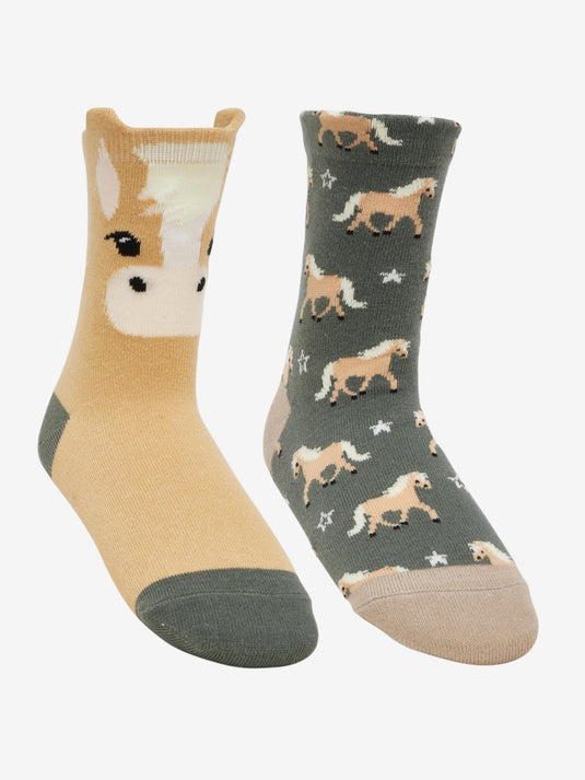 AW25 LM Mini Cotton Character Socks Haflinger 2 Pack Rosemary