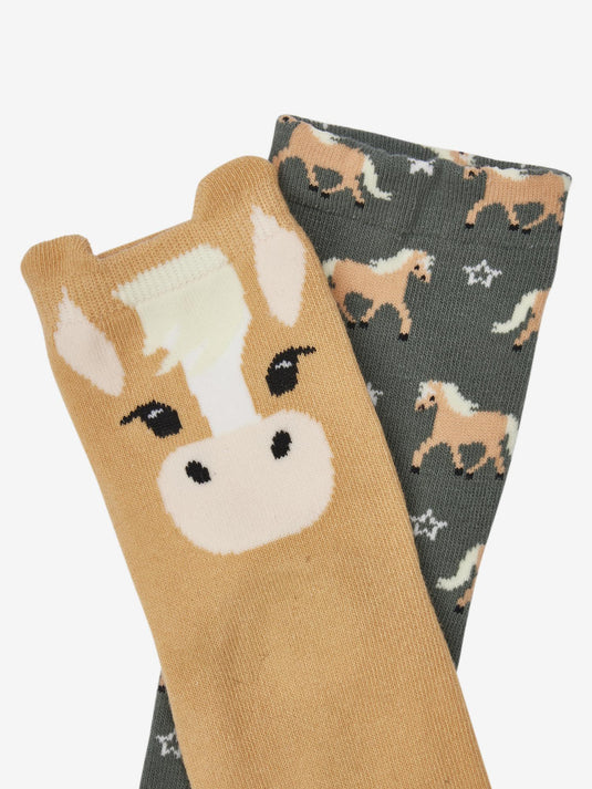 AW25 LM Mini Cotton Character Socks Haflinger 2 Pack Rosemary