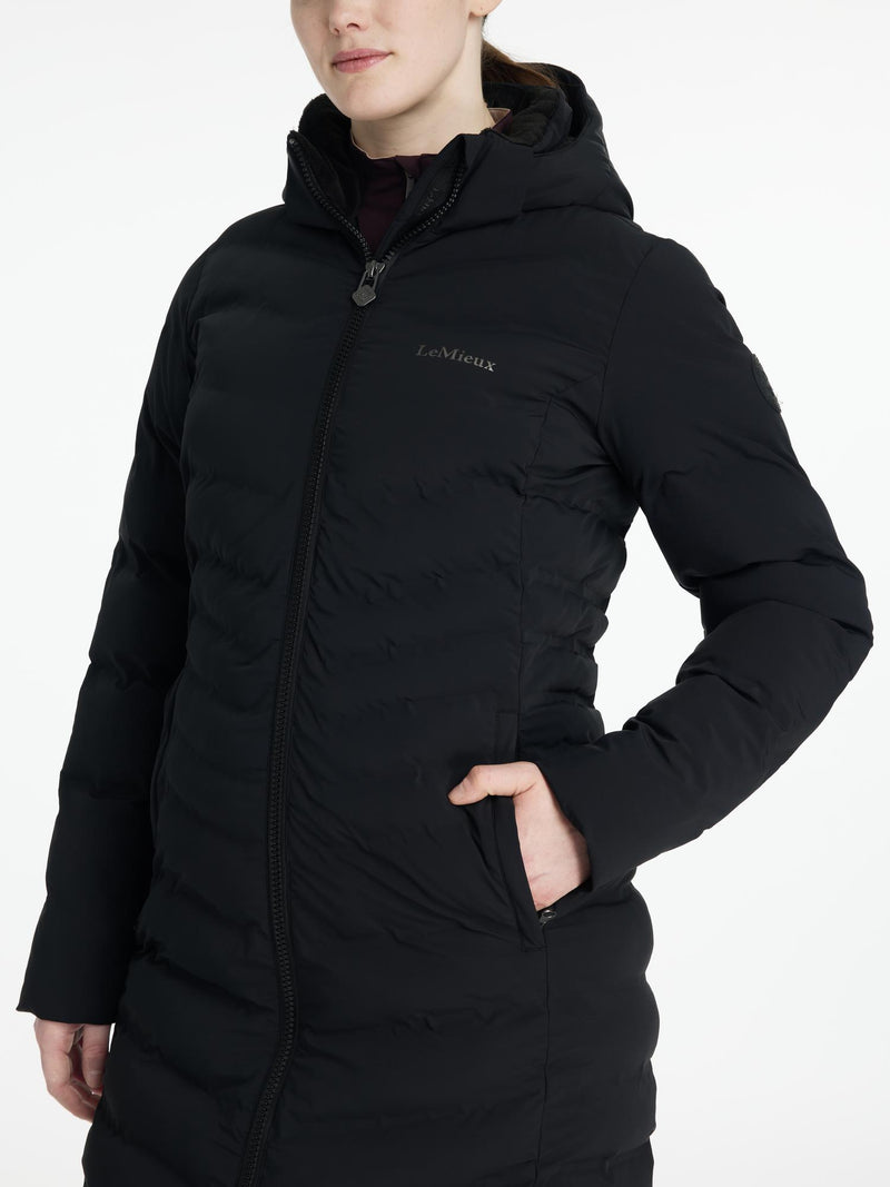 Indlæs billede i Gallery Viewer, AW25 LM Hayley Water Resistant Longline Puffer Coat Black
