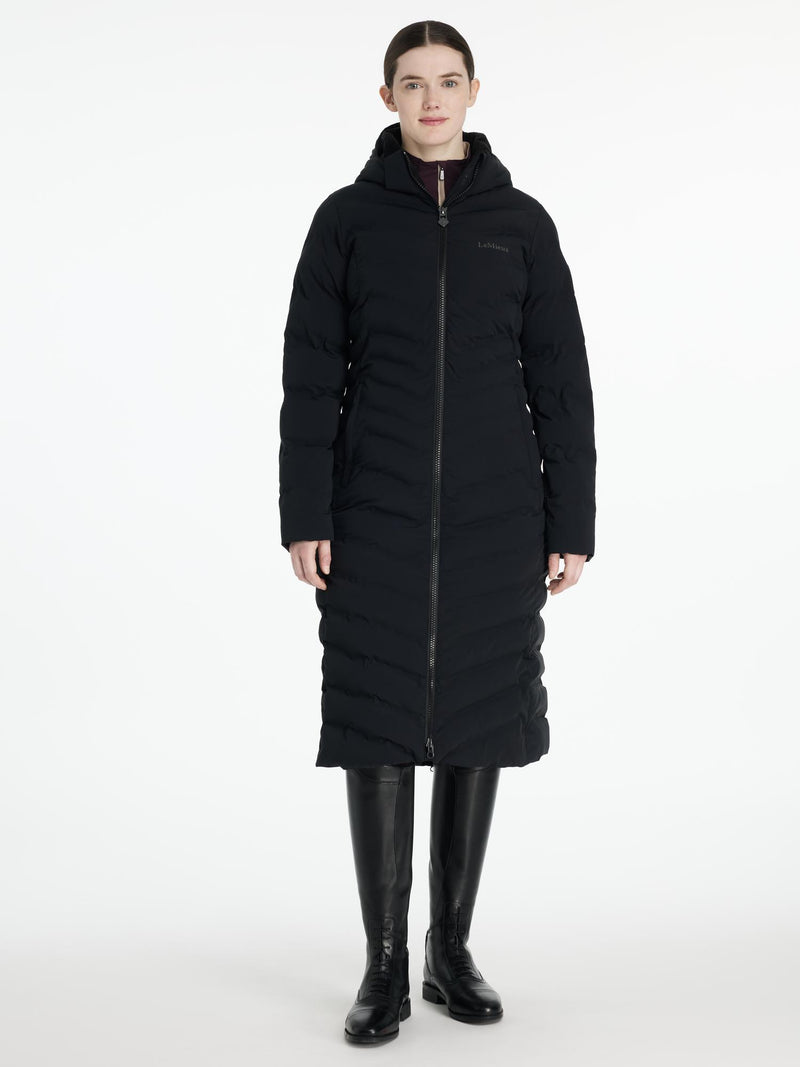 Indlæs billede i Gallery Viewer, AW25 LM Hayley Water Resistant Longline Puffer Coat Black
