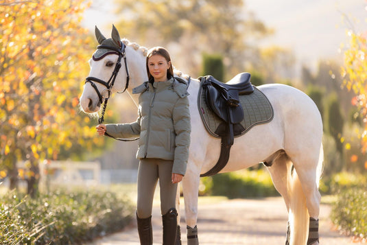 AW25 LM Young Rider Daisy Waterproof Coat Rosemary
