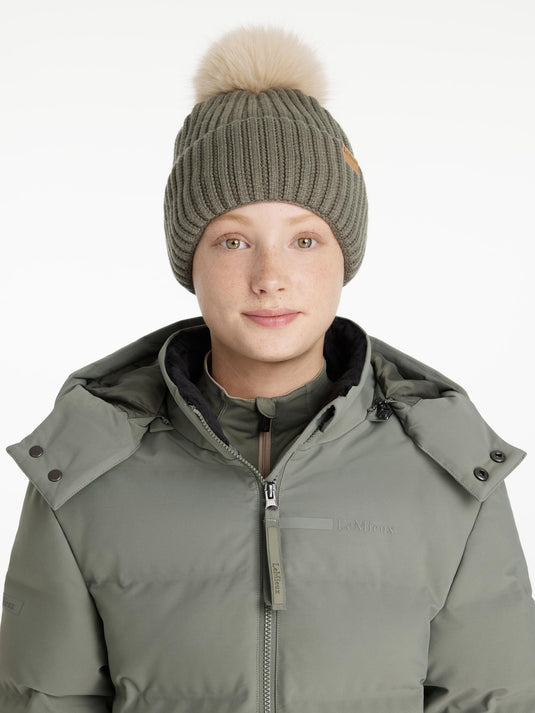AW25 LM Clara Rib Beanie Rosemary