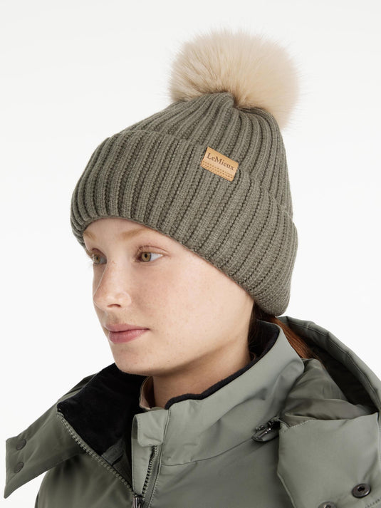 AW25 LM Clara Rib Beanie Rosemary