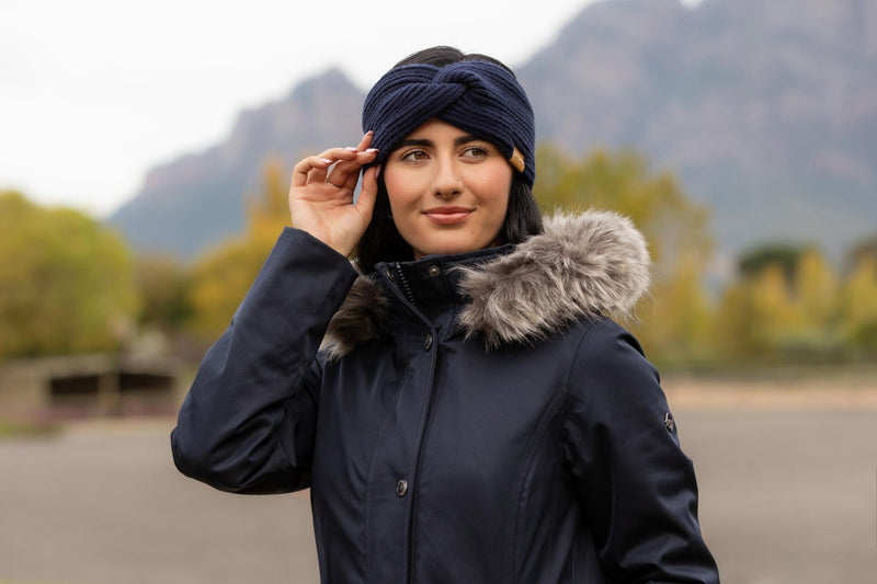Indlæs billede i Gallery Viewer, AW25 LM Clara Rib Knot Headband Navy
