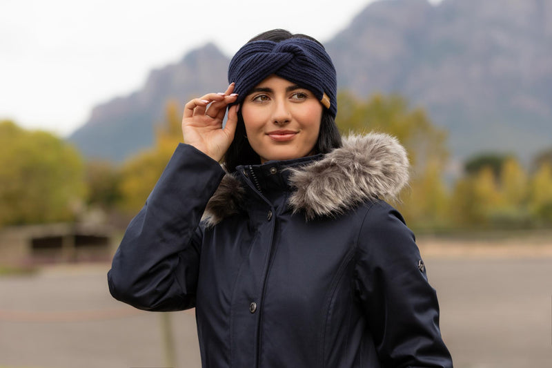 Indlæs billede i Gallery Viewer, AW25 LM Clara Rib Knot Headband Navy
