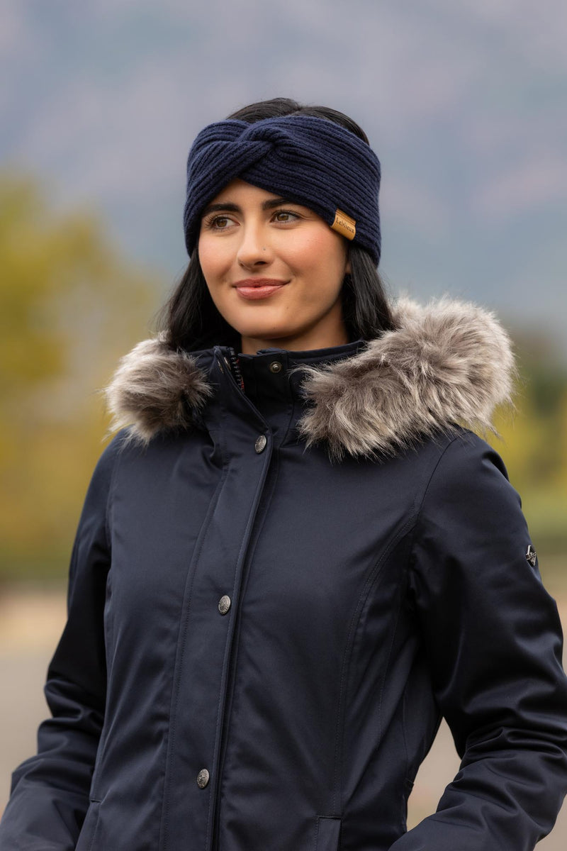Indlæs billede i Gallery Viewer, AW25 LM Clara Rib Knot Headband Navy
