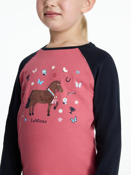 AW25 LM Mini Jamie Chancer Long Sleeve Top Cranberry