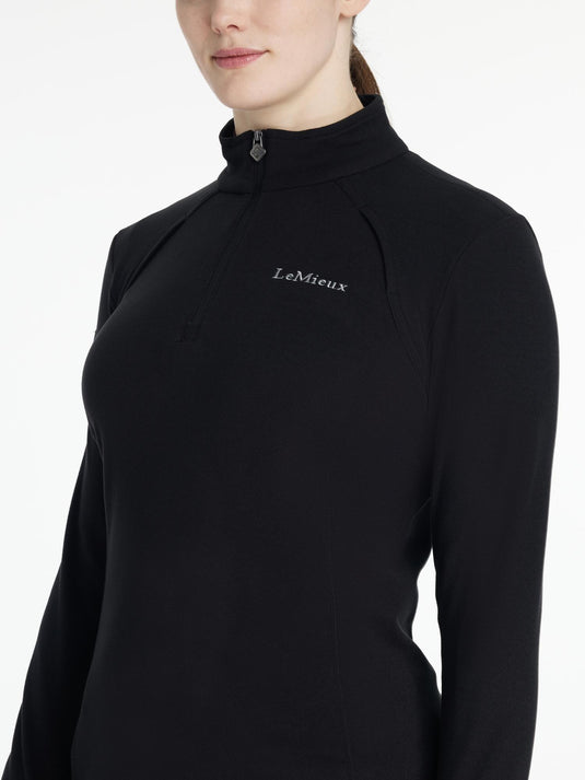 AW25 LM Frances Quarter Zip Fleece Black