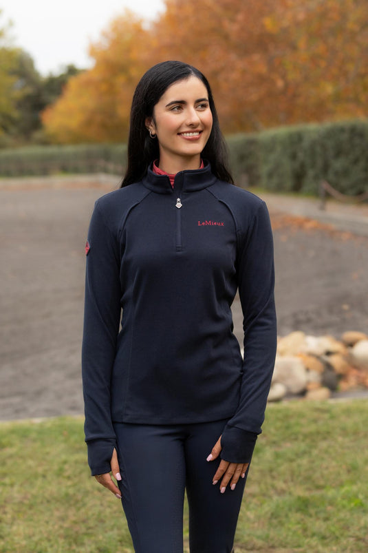 AW25 LM Frances Quarter Zip Fleece Navy