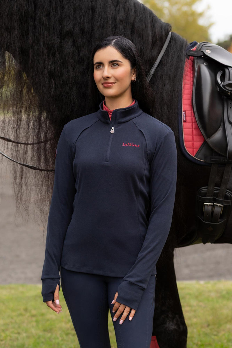 Indlæs billede i Gallery Viewer, AW25 LM Frances Quarter Zip Fleece Navy
