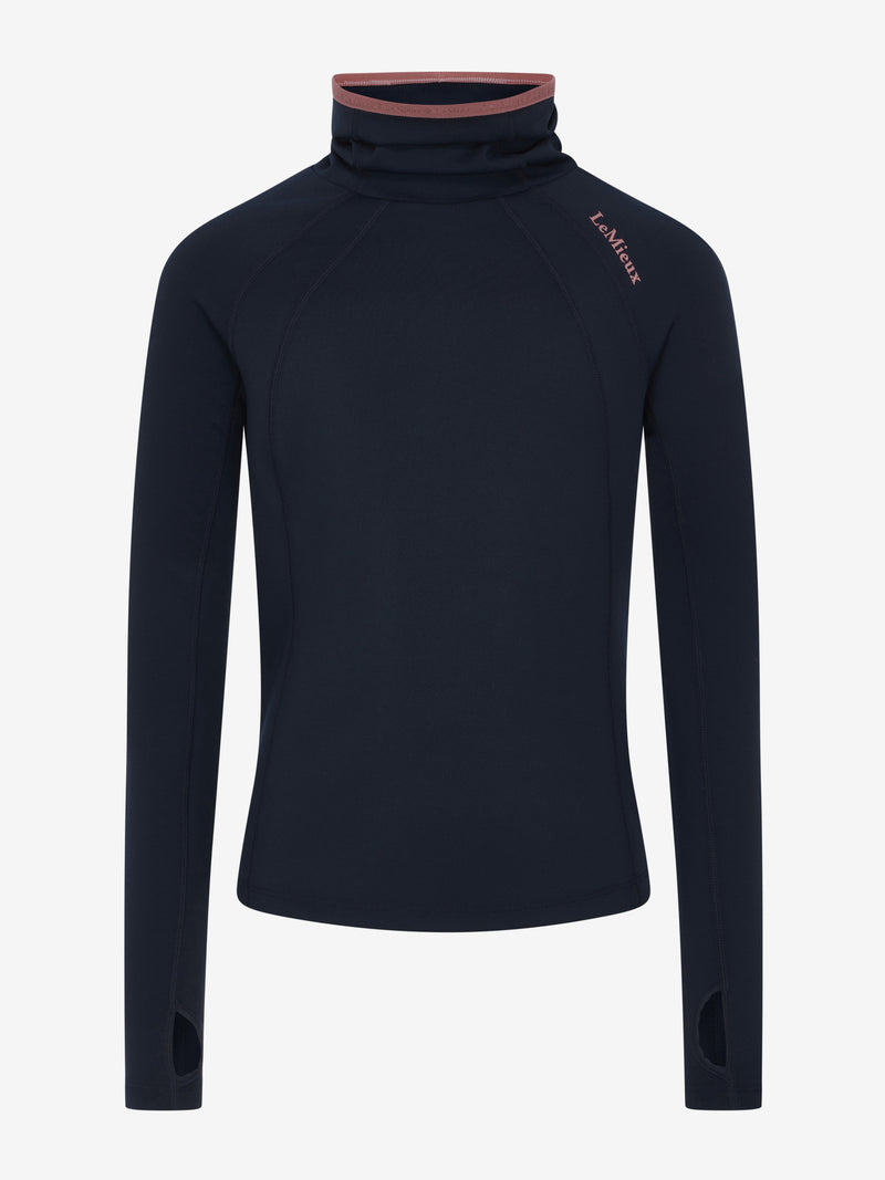 Indlæs billede i Gallery Viewer, AW25 LM Young Rider Savannah Snood Mesh Base Layer Navy
