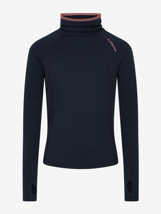 AW25 LM Young Rider Savannah Snood Mesh Base Layer Navy