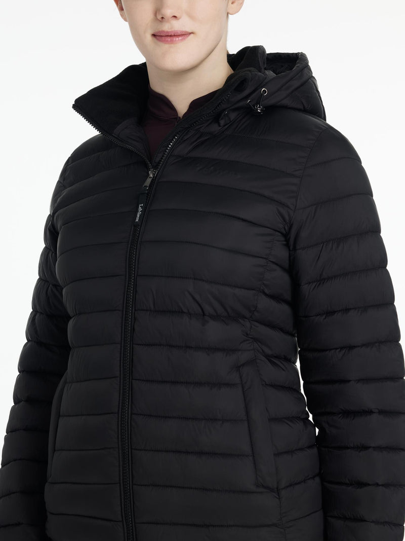 Indlæs billede i Gallery Viewer, LM CORE Rose Hooded Puffer Jacket Black
