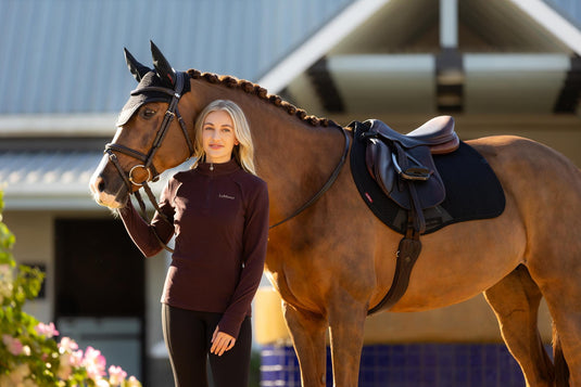 AW25 LM Frances Quarter Zip Fleece Damson