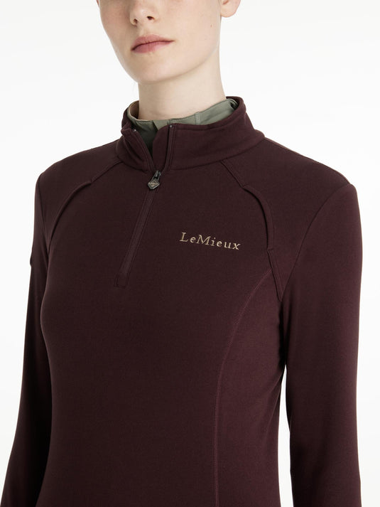 AW25 LM Frances Quarter Zip Fleece Damson