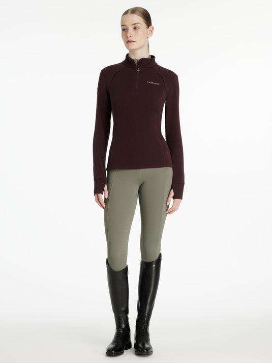 AW25 LM Frances Quarter Zip Fleece Damson