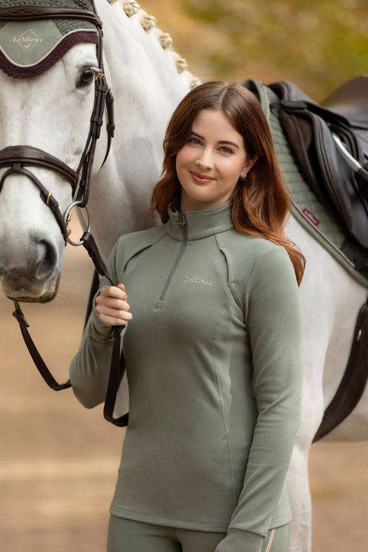 AW25 LM Frances Quarter Zip Fleece Rosemary