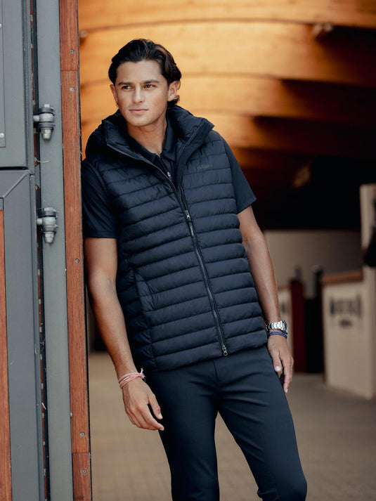 LM Mens Hooded Puffer Gilet Navy