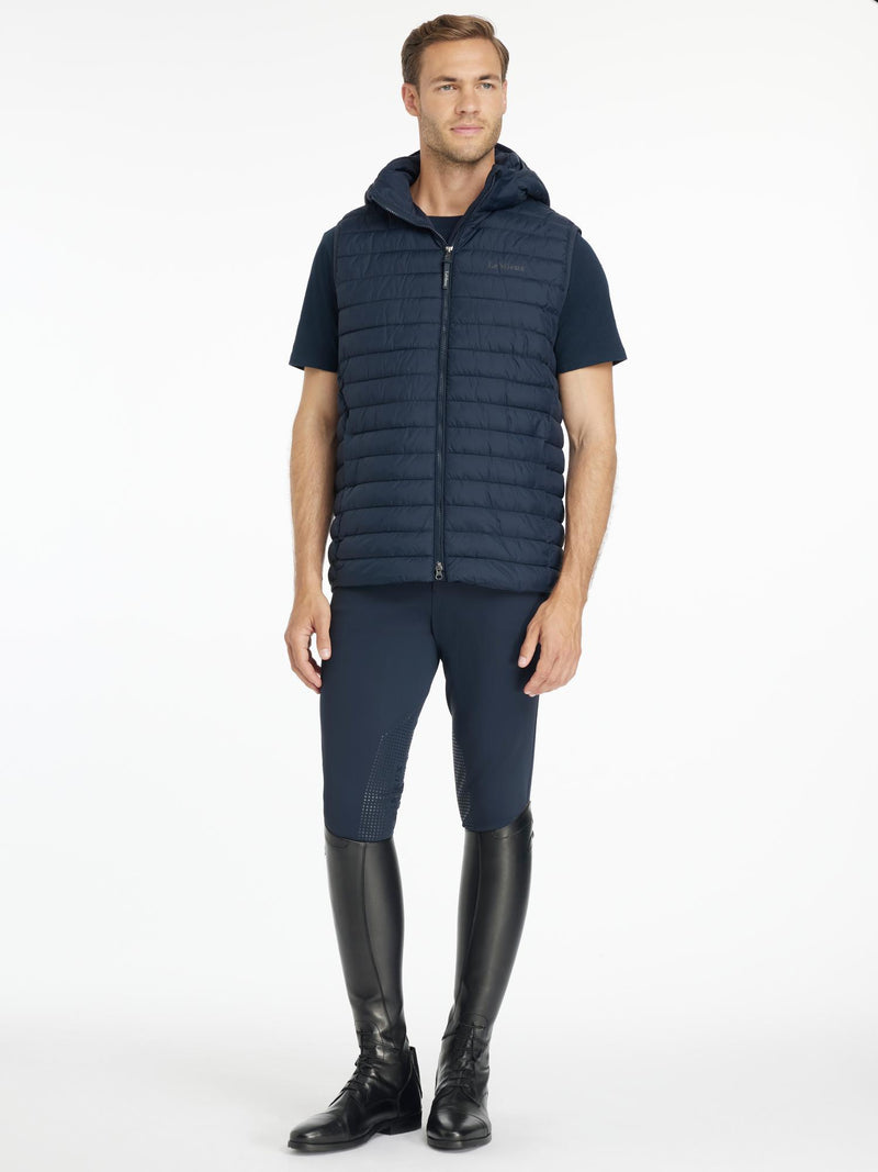 Indlæs billede i Gallery Viewer, LM Mens Hooded Puffer Gilet Navy
