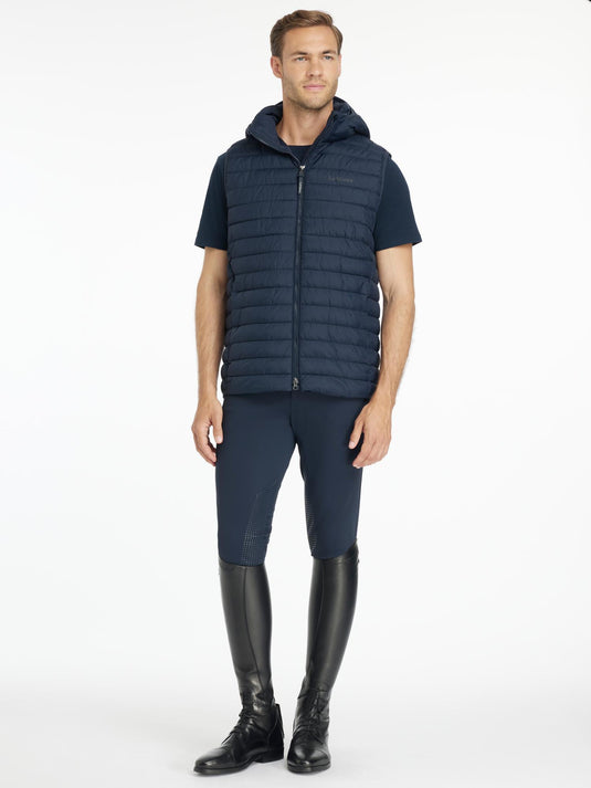 LM Mens Hooded Puffer Gilet Navy