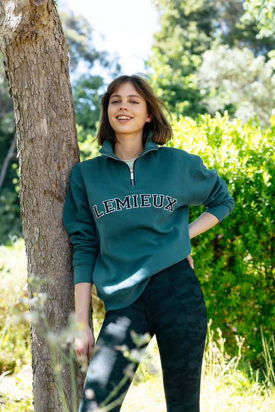 SS26 Kelsie Quarter Neck Sweat Jungle